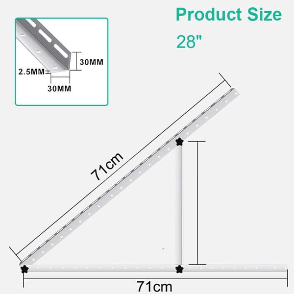 Stativ till solpaneler 71 cm - ett par