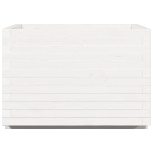 Odlingslåda vit 70x70x49,5 cm massiv furu