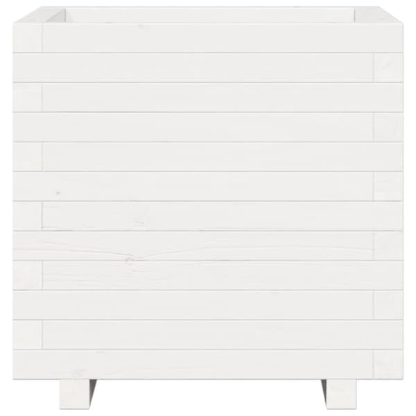 Odlingslåda vit 50x50x49,5 cm massiv furu