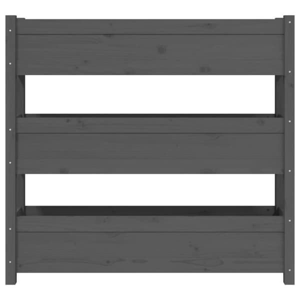 Odlingslåda grå 112x25x104,5 cm massiv furu