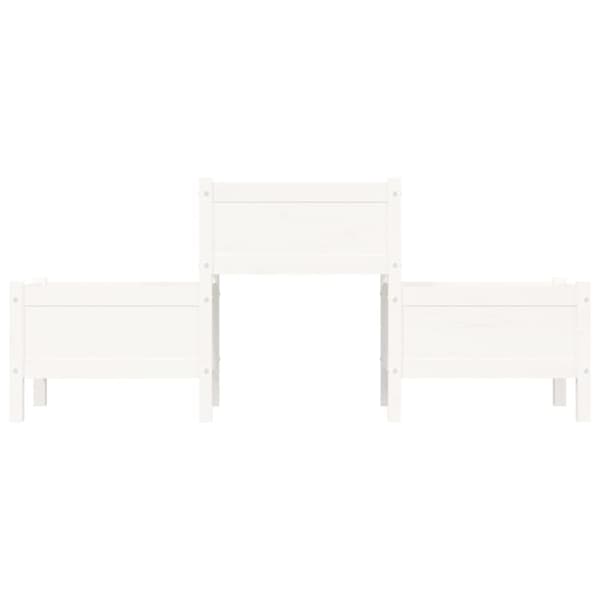 Odlingslåda Vit 178,5x44x75 cm massiv furu