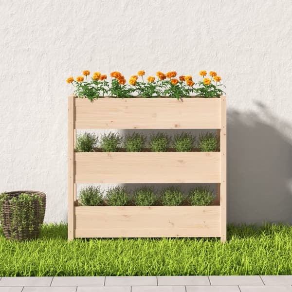 Odlingslåda 112x25x104,5 cm massiv furu