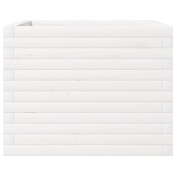 Odlingslåda vit 60x60x46 cm massiv furu