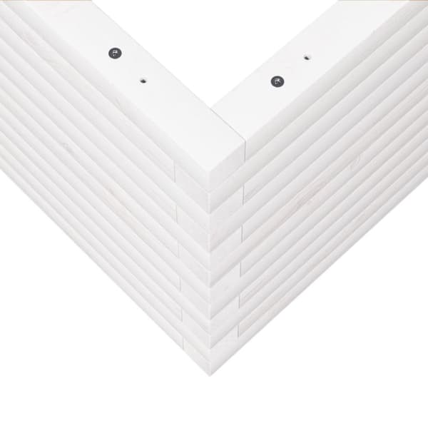 Odlingslåda vit 60x60x46 cm massiv furu