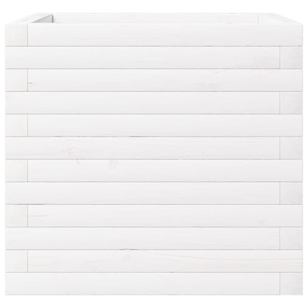 Odlingslådor vit 50x50x46 cm massiv furu