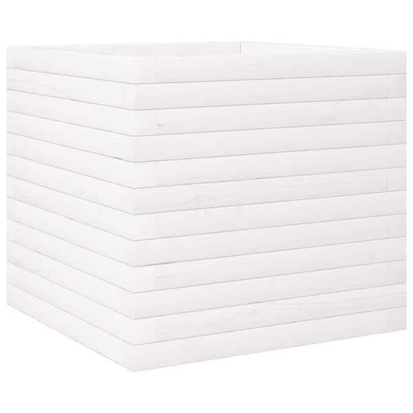 Odlingslådor vit 50x50x46 cm massiv furu