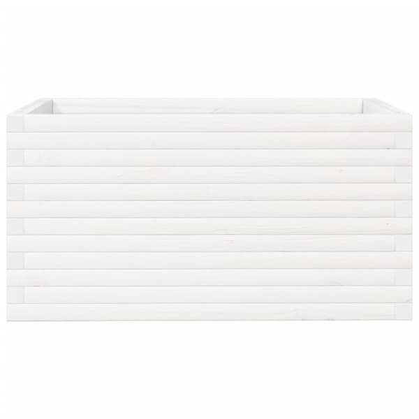 Odlingslåda vit 90x60x45,5 cm massiv furu
