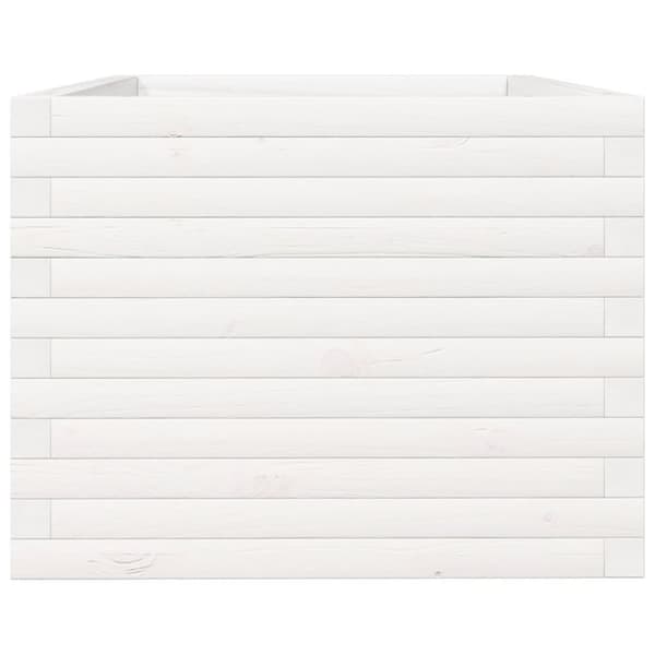 Odlingslåda vit 90x60x45,5 cm massiv furu