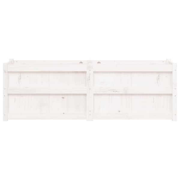 Odlingslåda 150x50x50 cm vit massiv furu