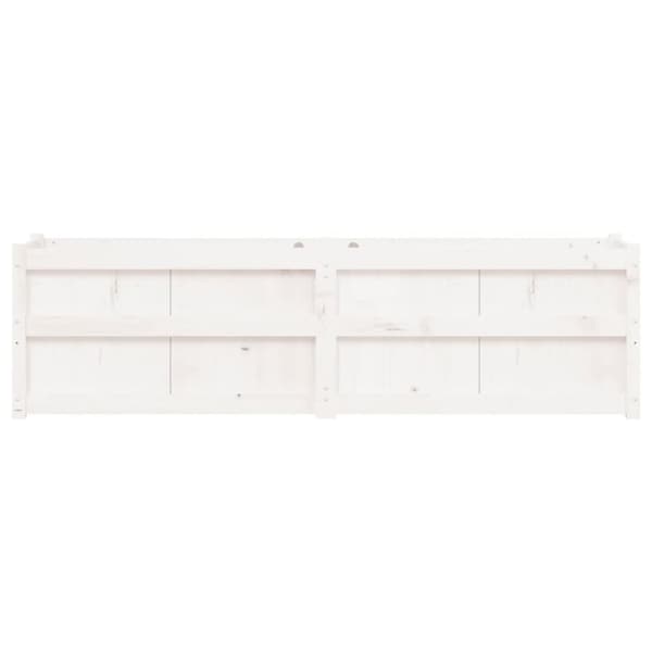 Odlingslåda 180x50x50 cm vit massiv furu