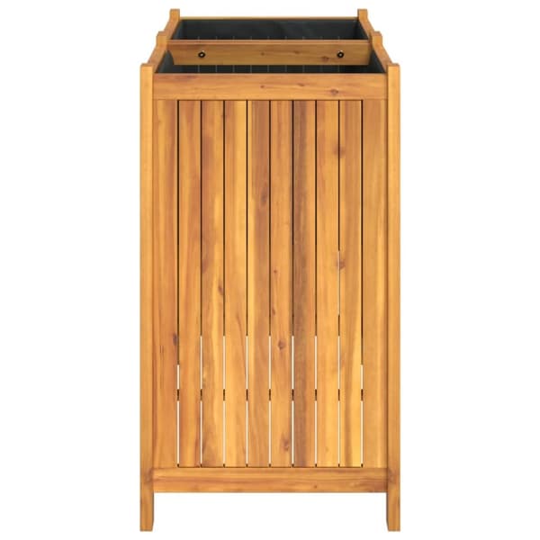 Odlingslåda med foder 84x42x75 cm massivt akaciaträ