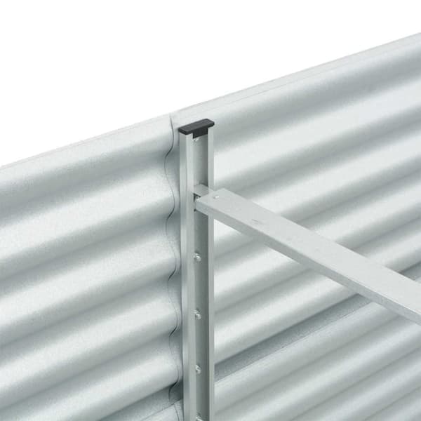 Odlingslåda upphöjd galvaniserat stål 240x80x81 cm silver
