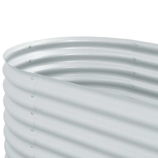 Odlingslåda upphöjd galvaniserat stål 240x80x81 cm silver