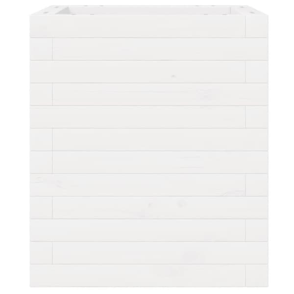 Odlingslådor vit 40x40x46 cm massiv furu