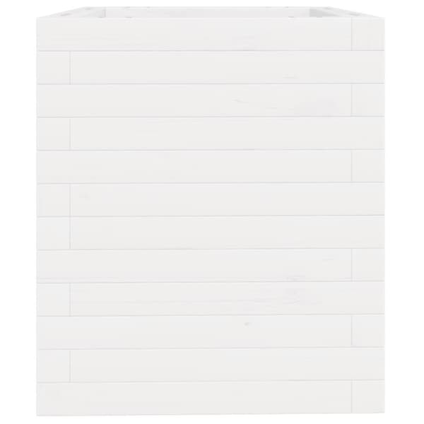 Odlingslådor vit 40x40x46 cm massiv furu