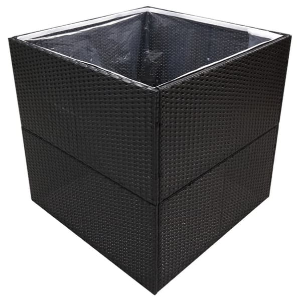 Odlingslåda svart 80x80x80 cm konstrotting