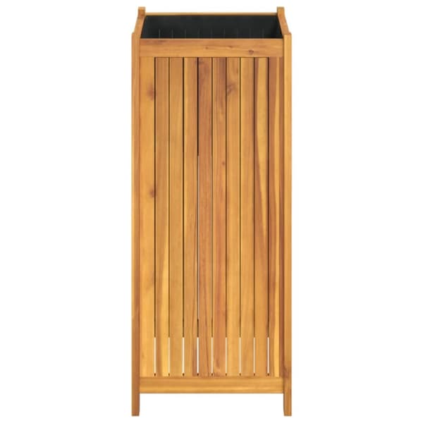Odlingslåda med foder 42x42x100 cm massivt akaciaträ