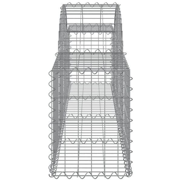 Gabion bågformad 3 st 200x30x40/60 cm galvaniserat järn