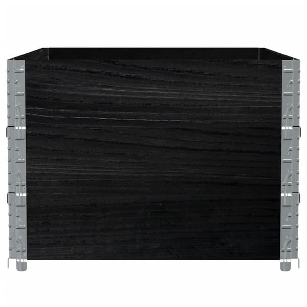 Odlingslåda svart 120x80 cm massiv furu