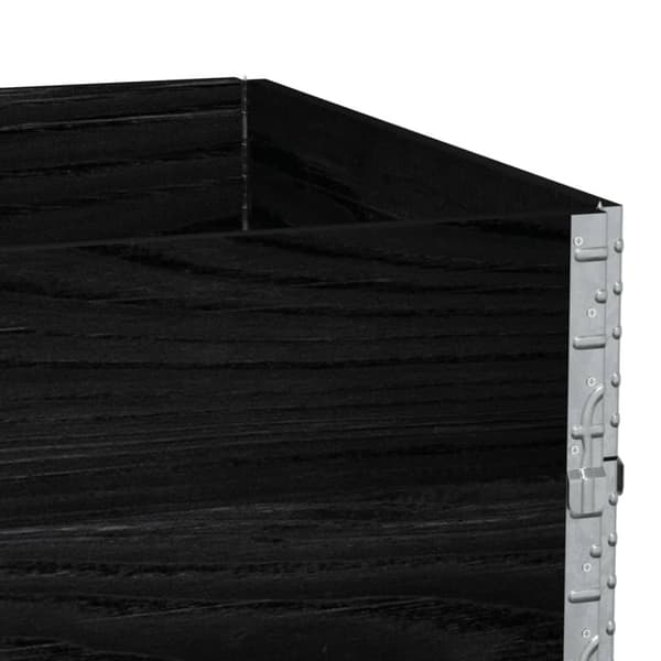 Odlingslåda svart 120x80 cm massiv furu