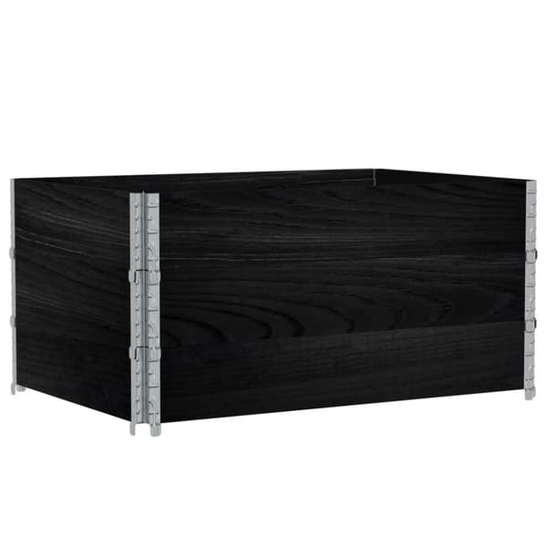 Odlingslåda svart 120x80 cm massiv furu