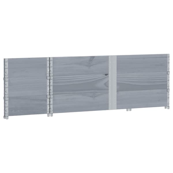 Odlingslåda grå 150x50 cm massivt furuträ