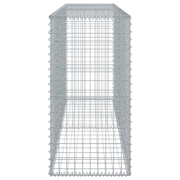 Gabionkorg med skydd 200x50x100 cm galvaniserat järn