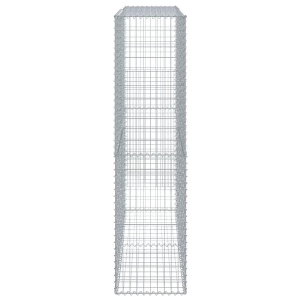 Gabionkorg med skydd 200x50x200 cm galvaniserat järn