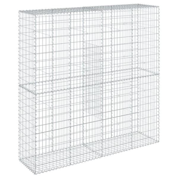 Gabionkorg med skydd 200x50x200 cm galvaniserat järn