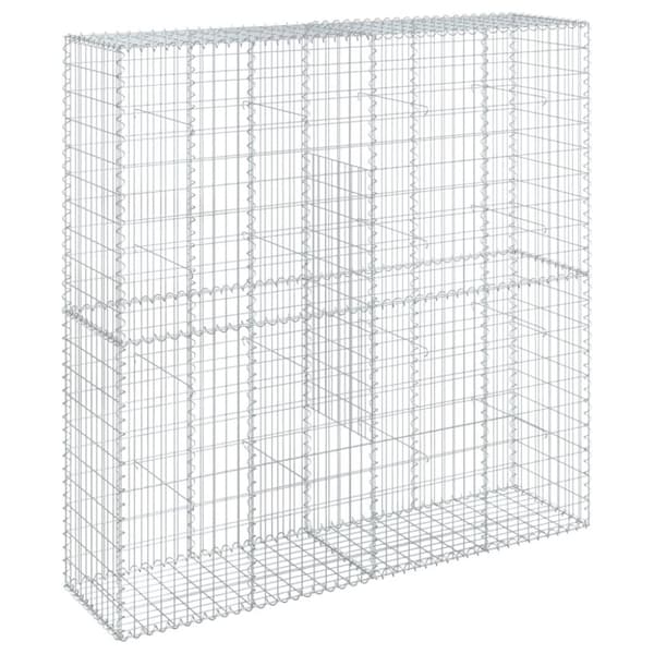 Gabionkorg med skydd 200x50x200 cm galvaniserat järn