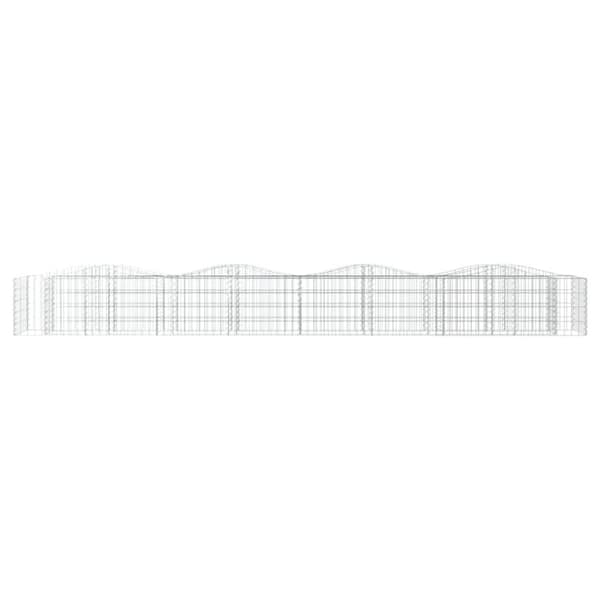 Gabion bågformad 400x50x50 cm galvaniserat järn