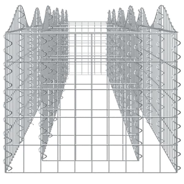 Gabion bågformad 400x50x50 cm galvaniserat järn