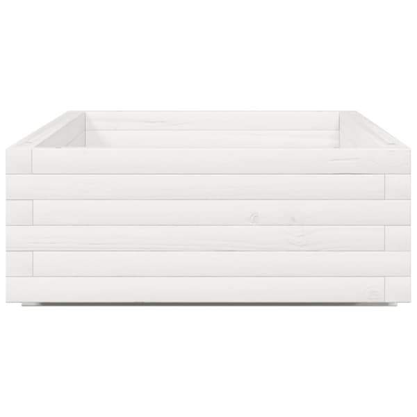 Odlingslåda vit 110x60x26,5 cm massiv furu