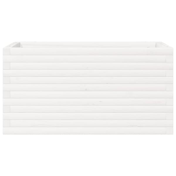 Odlingslåda vit 90x40x45,5 cm massiv furu