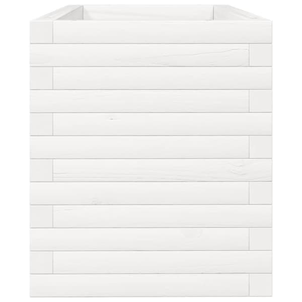 Odlingslåda vit 90x40x45,5 cm massiv furu