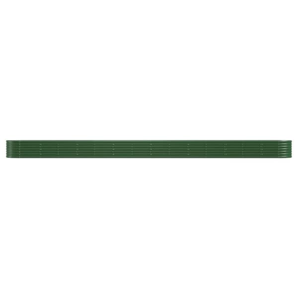 Odlingslåda pulverlackerat stål 620x80x36 cm grön