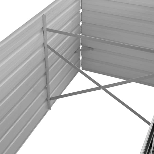Odlingslåda upphöjd antracit 240x80x77 cm galvaniserat stål