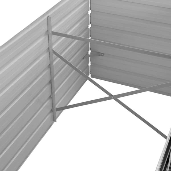 Odlingslåda upphöjd antracit 240x80x77 cm galvaniserat stål