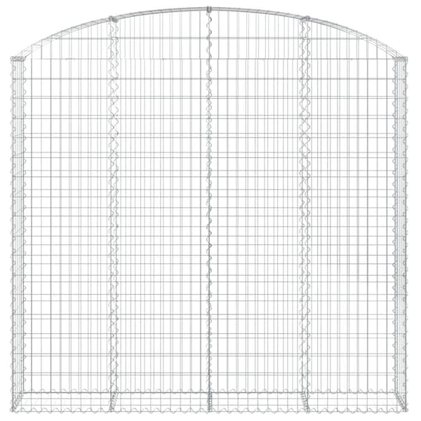 Gabion bågformad 200x30x180/200 cm galvaniserat järn