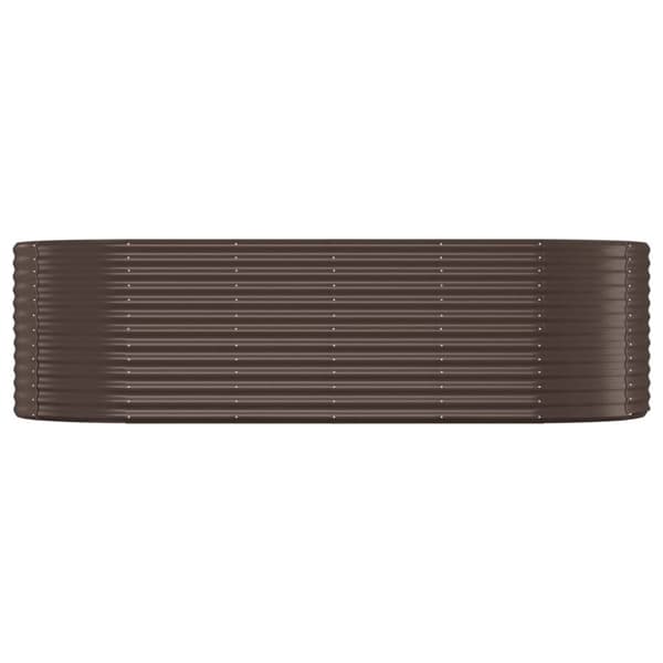 Odlingslåda pulverlackerat stål 249x100x68 cm brun
