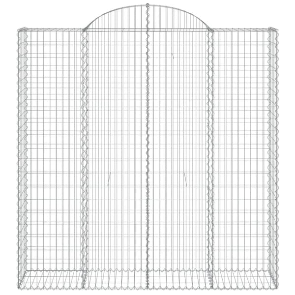 Gabion bågformad 200x50x200/220 cm galvaniserat järn