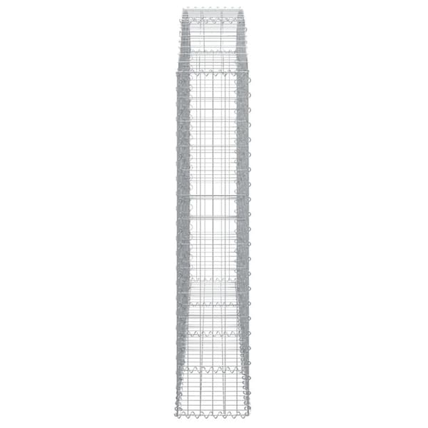 Gabion bågformad 200x30x140/160 cm galvaniserat järn