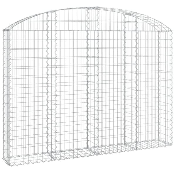 Gabion bågformad 200x30x140/160 cm galvaniserat järn
