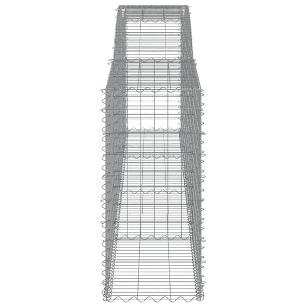 Gabion bågformad 400x50x100/120 cm galvaniserat järn