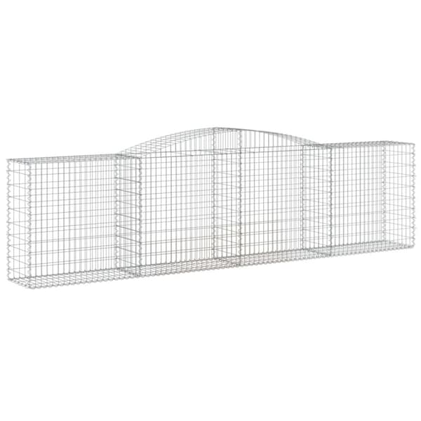 Gabion bågformad 400x50x100/120 cm galvaniserat järn