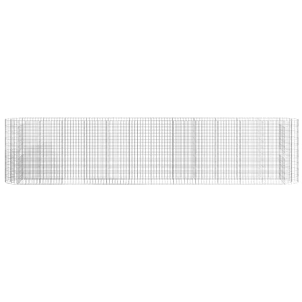 Planteringsgabion galvaniserat järn 470x50x100 cm