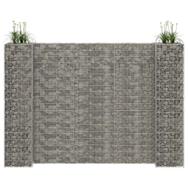 Planteringsgabion H-formad stål 260x40x200 cm