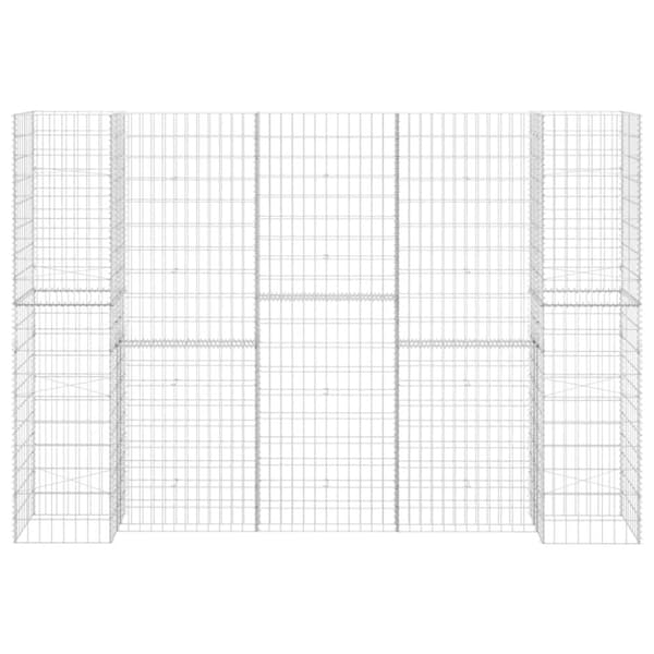 Planteringsgabion H-formad stål 260x40x180 cm