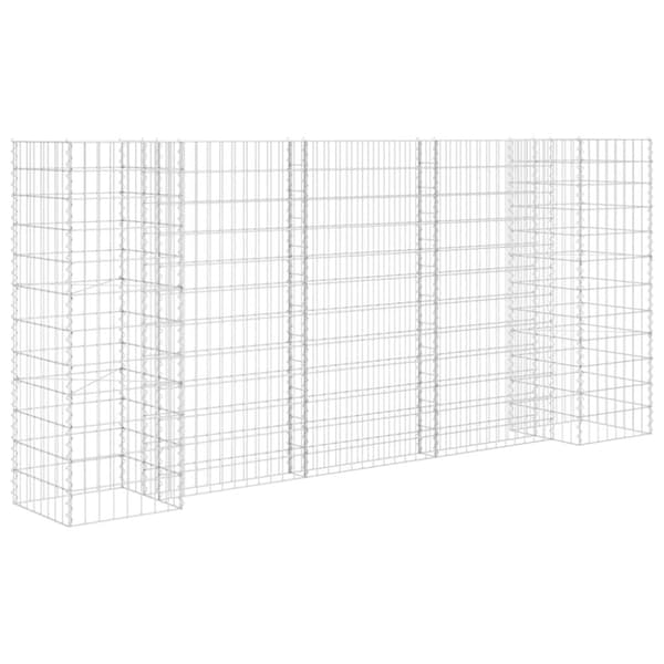 Planteringsgabion H-formad stål 260x40x120 cm