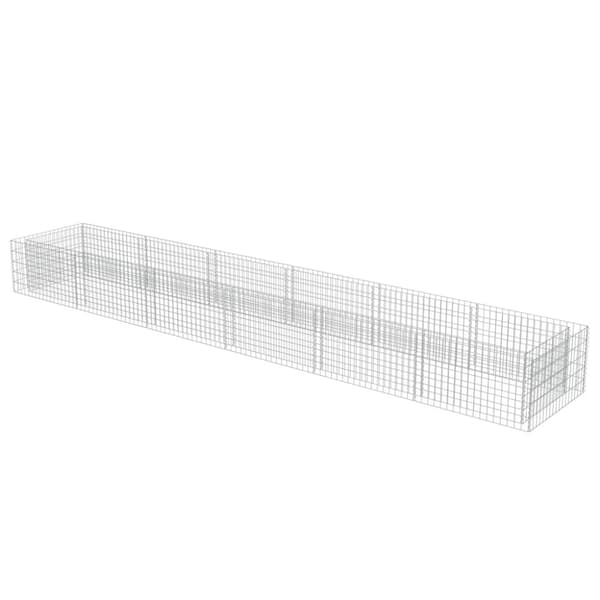 Planteringsgabion upphöjd galvaniserat stål 540x90x50 cm